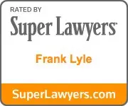 Rated by Super Lawyers badge for Frank Lyle.