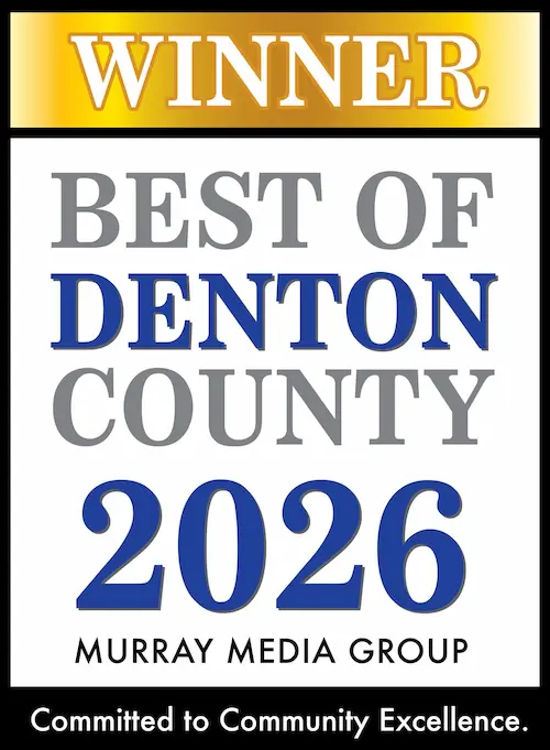 2026 Winner Best of Denton County badge.